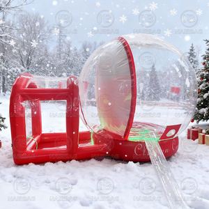 Cabina de Fotos Inflable Snowgobe, Casa de Burbujas, Decoración Navideña, Carpa Inflable con Brincolín, Casa de Burbujas Snowgobe con Zona de Salto - Product Image 4