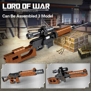 WOMA TOYS C0169 4 in 1 military mirco assembly building small toy sniper m4a1 agosto ak-47 mini block gun - Product Image 3