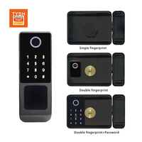 Cerradura Inteligente Eléctrica para Puerta de Madera TYSH con Control por Aplicación Tuya, Impermeable, con WiFi, para Exteriores, con Huella Dactilar y Llave Inteligente