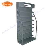 Étagère stable en métal de support de support de DVD de présentoir de CD debout de plancher commercial double face de haute qualité