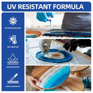 เรซิ่นใสและสารทำให้แข็งตัวสำหรับงานหล่อแบบลึก Resina Epoxica สูตร A และ B อัตราส่วน 2:1 สำหรับงานศิลปะ DIY ชุดเรซิ่น OEM - Product Image 3