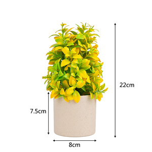 人工花盆栽ミニ小さな鉢植えシミュレーショングリーン植物リビングルームオフィス入り口ワインキャビネット装飾 - Product Image 3