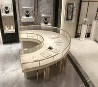 Vitrine de Comptoir pour Bijouteries avec Éclairage LED, Écologique, Étanche, Personnalisable, Durable, Facile à Nettoyer, Présentoir d'Usine