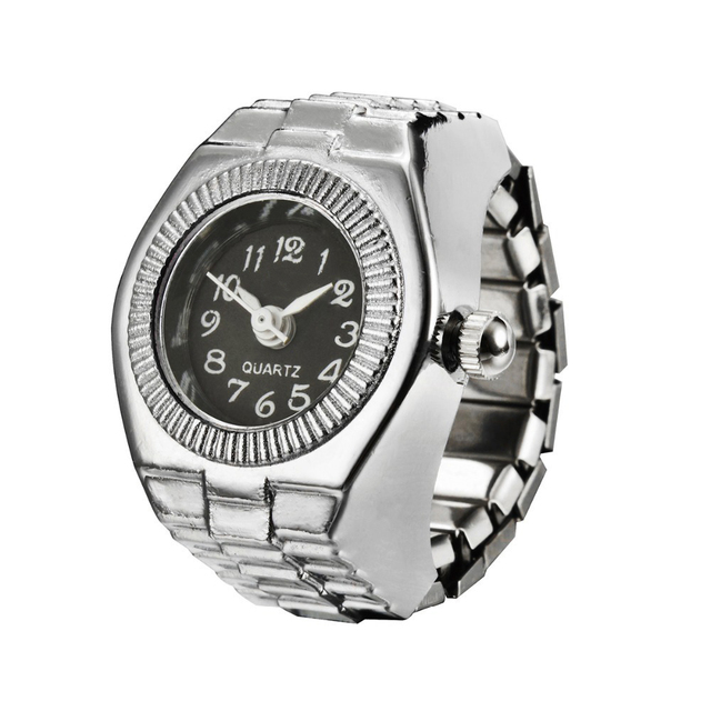 Otros Relojes Custom Vintage Steel Finger Ring Watches for Men and Women