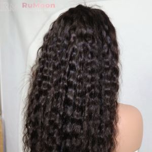 باروكة شعر برازيلي طبيعي مموج بطول 30-40 بوصة، كثافة 250٪، درجة 12A، بدون غراء، مقاس 13×6 - Product Image 4