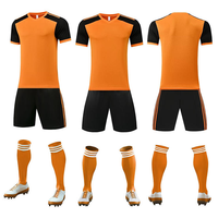 Herren-Trainings-Fußballtrikot-Set mit Wärmeübertragungsdruck von Teamnummern/Namen, 100% Polyester, Schnelltrocknend, Kurzarm