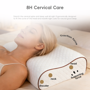 Almohada Ortopédica YUE RISE en Forma <span class=keywords><strong>de</strong></span> B, <span class=keywords><strong>de</strong></span> Espuma Viscoelástica Ecológica y Transpirable, <span class=keywords><strong>con</strong></span> Logotipo Personalizado, para Aliviar el <span class=keywords><strong>Dolor</strong></span> <span class=keywords><strong>de</strong></span> <span class=keywords><strong>Cuello</strong></span> y Espalda - Product Image 3