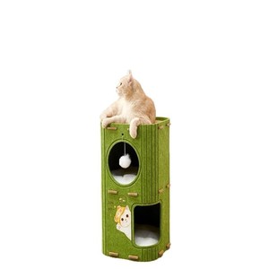 Kratz baum Katzen bett Platzsparendes Filz-Eimer bett 2Tier 3Tier Pet <span class=keywords><strong>Bucket</strong></span> Tree Hole Pet Climbing Frame Große Katze Villa - Product Image 5
