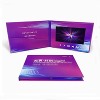 Carte de brochure vidéo LCD avec écran 7 pouces 10 pouces Dossier de présentation vidéo Affichage LCD Carte de voeux