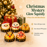 Jouet Squishy en forme de chignon de Noël - Jouet anti-stress en caoutchouc emballé dans une boîte - Cadeau pour les 14 ans et plus