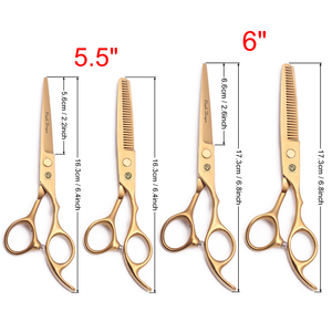 Ciseaux à cheveux professionnels à coupe droite et à effiler, lame de rasoir, tranchants, salon de coiffure, barbiers, fabrication directe, acier inoxydable personnalisé - Product Image 4