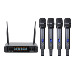 Micrófono Dinámico Portátil UHF con Conector XLR, Micrófono Inalámbrico Recargable de Mano con Eco para Karaoke, Bajo Precio para Conferencias - Product Image 1