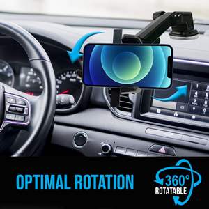 Support de téléphone portable pour voiture Fast Track USA, fixation longue pour pare-brise et tableau de bord, portable et réglable pour smartphone et tablette - Product Image 4