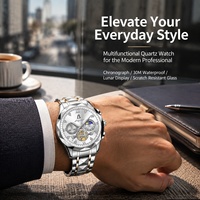 Montre à affichage lumineux étanche, montre de plongée professionnelle de haute qualité, montre de designer, vente en gros à bas prix, montre chronographe pour homme