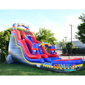 Tobogán DE AGUA DE Color mármol con diseño de <span class=keywords><strong>castillo</strong></span> inflable con piscina <span class=keywords><strong>Castillo</strong></span> Con Tobogán inflable para niños - Product Image 3