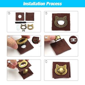 Di alta qualità Cloxy a forma di gatto torsione serratura chiusura chiusura chiavistello per borse da <span class=keywords><strong>donna</strong></span> e borsa accessori - Product Image 6