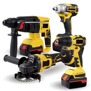 Portable Vitesse Variable 3200RPM Rechargeable <span class=keywords><strong>Sans</strong></span> <span class=keywords><strong>Fil</strong></span> Perceuse À Percussion Ensemble Moteur Brushless 200Nm Couple En Acier Inoxydable - Product Image 1