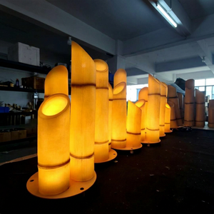 Lámpara Decorativa LED de Tubo de Bambú para Jardín Exterior y Decoración de Estilo Natural - Product Image 1