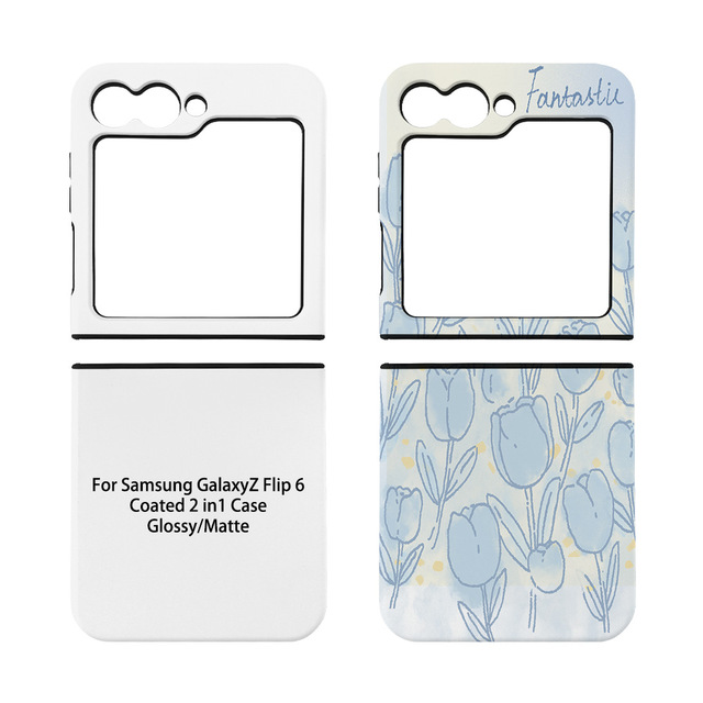 AilesTecca Customized UV Print UV Oil Ink Printing Coating-free White Blank Phone Cases for Samsung Z Flip 6 5 Z Flip 4 Z Flip 3