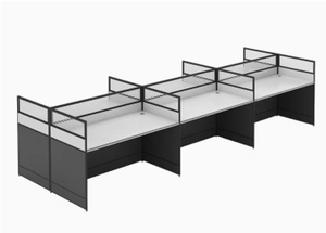Escritorio de Computadora Moderno con Pantalla Cuádruple Doble, Combinación de Silla y Escritorio, Muebles de Oficina Convertibles de Acero y Hierro para Uso en el Hogar, la Escuela y Hoteles - Product Image 4