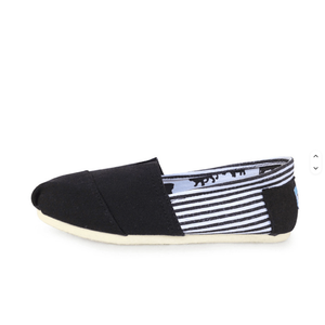 Zapatillas de Ballet de Lona con Punta en Pico, Transpirables, para Mujer, para Todas las Temporadas, Color Sólido, Suela de Goma Blanca - Product Image 5