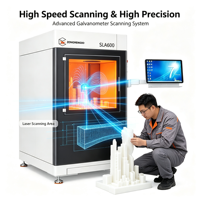 Printer 3D Axiom3D Industrial SLA600 Baru 600x600x400mm Mesin Pencetak Resin Presisi Tinggi untuk Prototipe dan Manufaktur dengan USB