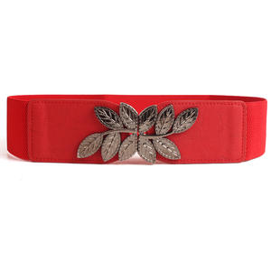 <span class=keywords><strong>Ceinture</strong></span> extensible personnalisée pour <span class=keywords><strong>femme</strong></span>, <span class=keywords><strong>ceinture</strong></span> <span class=keywords><strong>large</strong></span> vintage avec boucle en feuille d'or/argent, <span class=keywords><strong>ceinture</strong></span> élastique pour <span class=keywords><strong>femme</strong></span> - Product Image 5