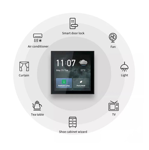 XZJ EU 4INCH <strong>Smart</strong> Wall <strong>Switch</strong> Wifi <strong>Touch</strong> HMI Zigbee Scene <strong>Switch</strong> For Tuya <strong>Smart</strong> 220V 10A Glass - Product Image 3