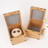 Urne en bambou biodégradable durable pour petits animaux de compagnie, cendres de crémation pour chats et chiens, ensemble de petits cercueils et urnes pour animaux de compagnie