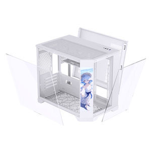 Venta Directa de Fábrica, Gabinete para Juegos M-ATX, Gabinete para PC Blanco, Gabinete Gamer, Gabinete para CPU Horizontal, Gabinete para Computadora <span class=keywords><strong>con</strong></span> Vidrio Templado - Product Image 3