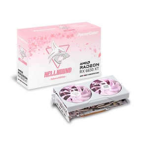 Tarjeta Gráfica para Juegos PowerColor Hell Hound Sakura 6650 Nueva, 8GB GDDR6 con Ventilador, Rx 6650 Xt Rx 6650xt Rx6650 Xt PCI E - Product Image 6