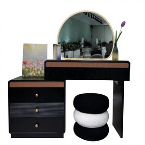 Coiffeuse moderne éclairée avec miroir intégré et <span class=keywords><strong>bureau</strong></span> rétractable – Meilleure vente populaire - Product Image 1