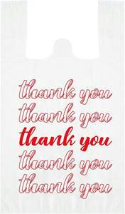 Eco-Friendly Customized HDPE T-Shirt Plastic Bag with Classic Vest Handle Supermarket Grocery Shopping Style for Clothing <b>Shoes</b> - Product Image 2