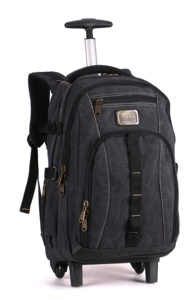 Promotional Sales Super Durable Wear-resistant Retro Canvas Waterproof Large Capacity Luggage With <strong>Wheels</strong> <strong>Backpack</strong> - Product Image 3