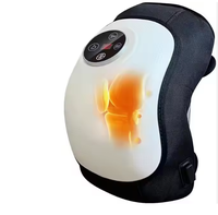 Masseur de genou sans fil avec chaleur, vibrations, contrôle de la minuterie, sangle réglable, attelle chauffante pour soulager les douleurs au genou et au cou
