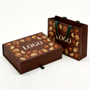 Boîte en carton rigide personnalisée, anti-graisse, écologique, <span class=keywords><strong>de</strong></span> qualité alimentaire, pour boulangerie, chocolats, noix, anniversaires, Saint-Valentin, portable, gaufrée - Product Image 4
