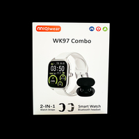 Nuevo diseño WK97 Combo Smart Watch Build A Funny Game TWS Auriculares Carga magnética WK97 Watch Case Película protectora gratis