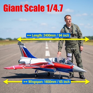 Avion RC Dassault Rafale géant de 2300 mm pour les spectacles aériens, les performances de vol, les compétitions aérobatic, l'éducation à l'aviation - Product Image 2