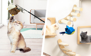 Juguetes para Gatos, Pájaro Interactivo con Alas Móviles y Sonido, Sin Vuelo, con Catnip, para Gatitos o Perros Pequeños - Product Image 6