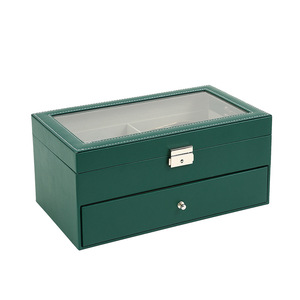 Hai Lớp 12 khe cắm Kính lưu trữ khay kính hiển thị cảnh tượng khay chất lượng tốt nhất da Kính mắt Organiser trường hợp - Product Image 5