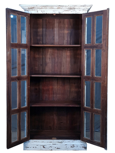Vitrina de Madera Maciza de Diseño con Paneles de Vidrio de Acabado Premium y Espacio de Almacenamiento Multifuncional - Product Image 2