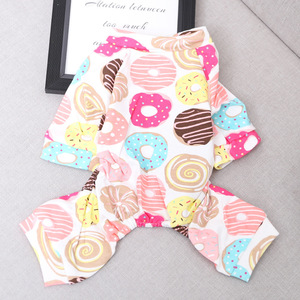 Primavera y otoño nuevo Teddy <span class=keywords><strong>VIP</strong></span> gato y perro ropa para mascotas algodón cuatro patas Sudadera con capucha dibujos animados ropa de casa Base ropa de dormir - Product Image 4