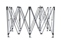 Poteau de tente pliable en aluminium hexagonal/diamant de 40 mm avec auvent imperméable toutes saisons, tailles personnalisables