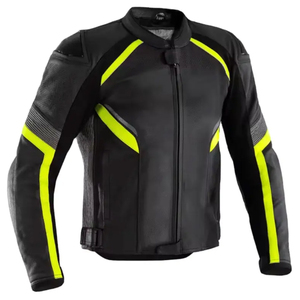 Veste de moto en cuir véritable pour homme, légère, confortable, coupe-vent, grande taille, manches longues, course automobile, 2026 - Product Image 6