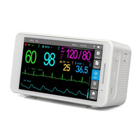Monitor Tanda Vital Hewan Vericare JM-5 Layar Sentuh 5.5 Inci TEMP SPO2 NIBP ECG PR Portabel untuk Klinik Rumah Sakit Hewan Kecil