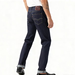 Jeans de marque <span class=keywords><strong>501</strong></span> en gros, tissu denim de haute qualité, jeans crayon hip-hop pour hommes, jeans <span class=keywords><strong>skinny</strong></span> décontractés pour hommes avec logo - Product Image 6