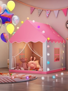 Grande tente de jeu château de princesse pour enfants avec fenêtres, tente de maison intérieure pour enfants, <span class=keywords><strong>jouet</strong></span> sportif - Product Image 5