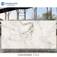 Foshan blanc 1200x3000x9mm pierre frittée granit porcelaine dalle carreaux pour salle à manger vanité hauts escaliers halls chambres blanchisserie