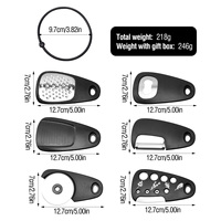 6-delige keuken gadgetset inclusief knoflookpers, fruitmes, kaasschaaf, pizzames, kruidenstripper en flesopener