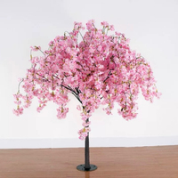 Pohon Bunga Sakura Buatan Bahan PE untuk Dalam Ruangan, Sentuhan Alami Realistis, Tahan Api, Berkualitas Tinggi, Tahan UV, Ramah Lingkungan